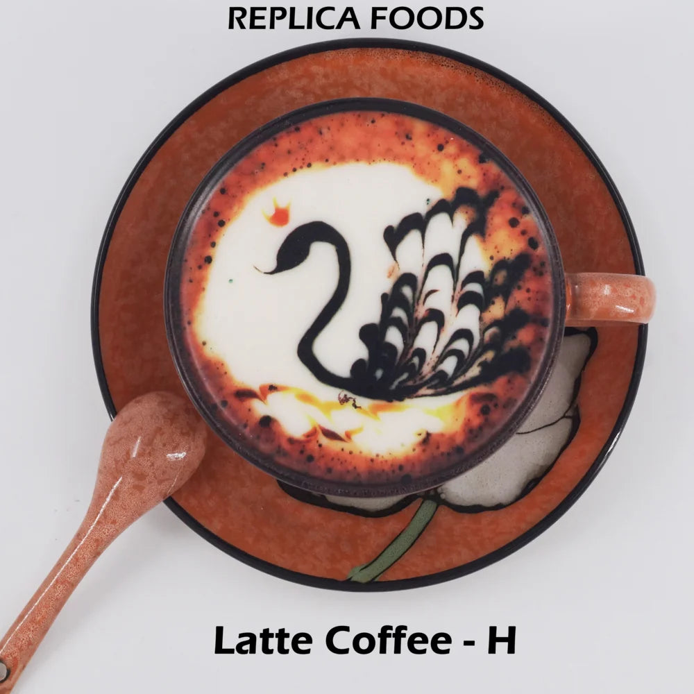 Realistic Fake Coffee Lifelike Faux Coffee Display For Photo Shoot, Fake Cake Photography Props Food sample Tea Table Decoration